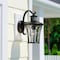 Vaxcel Abigail 7.5-in. W 1 Light Black Motion Sensor Dusk to Dawn Outdoor Wall Lantern with Clear Glass T0594 - alternate 1